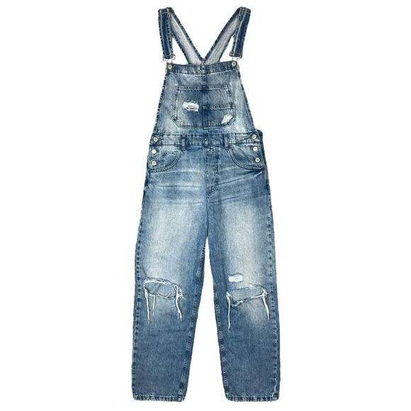 We The Free Blue Denim Overalls - Picture 4 of 16